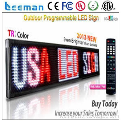 7*80 dot programmable message scrolling single color electronic led programmable sign display board